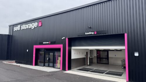 Image of the front of the building at The Store Room Rotherham showing reception and access control areas