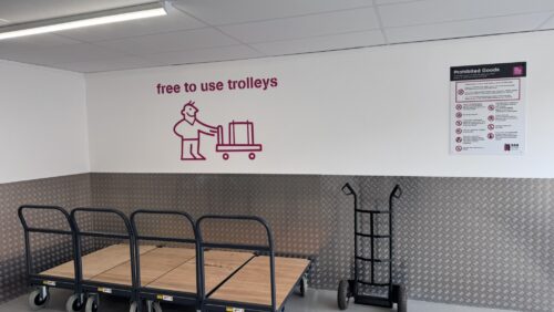 Image of trolleys which are free to use for customers at The Store Room