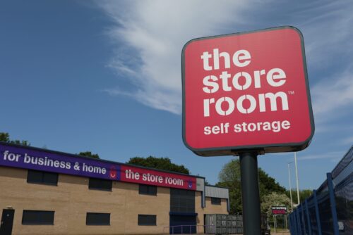 Image of a sign outside The Store Room Leicester