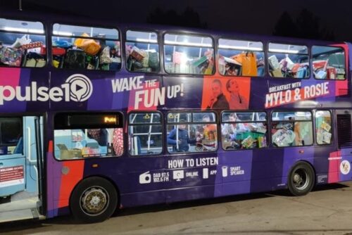 Image of the Leeds Cash for Kids Bus 2023
