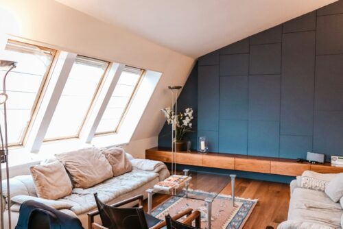 Image of a living room with modern furniture