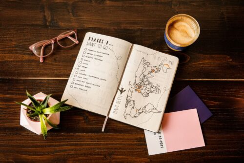 Image of a journal on a table
