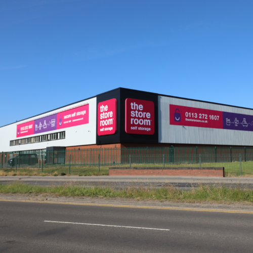 Image of The Store Room Leeds self storage building from the roadside